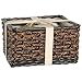 Lamont Home Tate Hand Braided Willow/Cattail Root 2-Piece Basket Set with Natural Liner, Bronze Wash