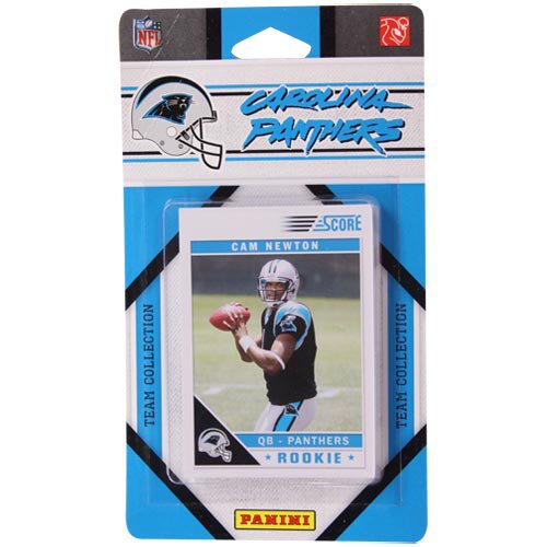 2011 Score Carolina Panthers Factory Sealed 11 Card Team Set. Players Include David Gettis, Chris Gamble, Steve Smith, Mike Goodson, Jonathan Stewart, Jon Beason, Jimmy Clausen, Brandon Lafell, Deangelo Williams, Cam Newton, Kealoha Pilares.