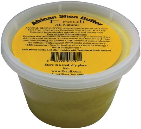 Erzuli Unrefined Raw Solid African Shea Butter 16 oz. (Pack of 2)