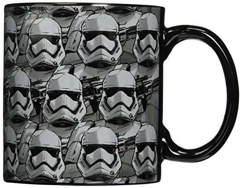 Star Wars Silver Buffalo SE0934 Disney Star Wars Ep7 Allover Trooper Faces Ceramic Mug, 20 oz, Multicolor