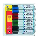 Avery 98188 MARKS-A-LOT Desk Style Dry Erase Markers, Chisel Tip, Assorted, 24/set