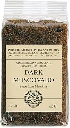 India Tree Dark Muscovado Sugar, 1 Pound (Pack of 4)