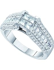 1.50CTW ROUND PRINCESS DIAMOND LADIES INVISIBLE RING