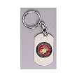 Silver Marine Dog Tag Key Chains