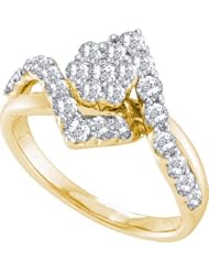 1.01CTW DIAMOND FLOWER RING