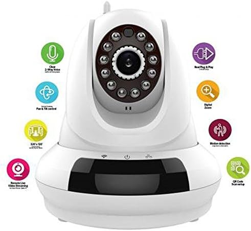 Upgraded version FUJIKAM FI-368 HD 1280x720P Cloud IP/Network H.264 Wireless Surveillance Security Camera Video Monitoring Plug &amp; Play Night Vision
