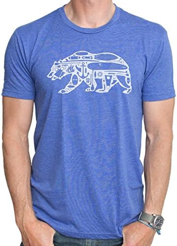 Nikau Kai Men's Bear Premium Tri-Blend Short Sleeve T-Shirt X-Large Royal