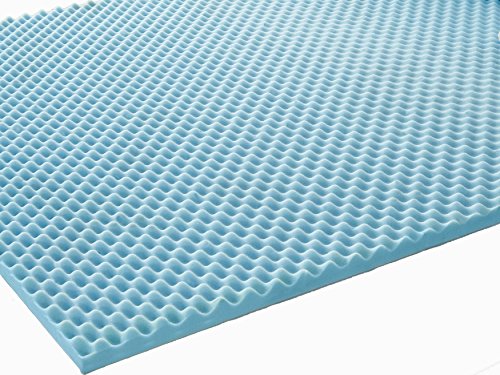 Tempure-Rest MFT-404-9TXL Memory Foam Topper, King, Cool Blue
