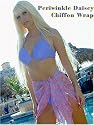 Pink and Lavender Print Wrap Swimsuit Coverup