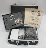 One Gun Tattoo Kit LCD Machine with Practice Skins Needles Case
