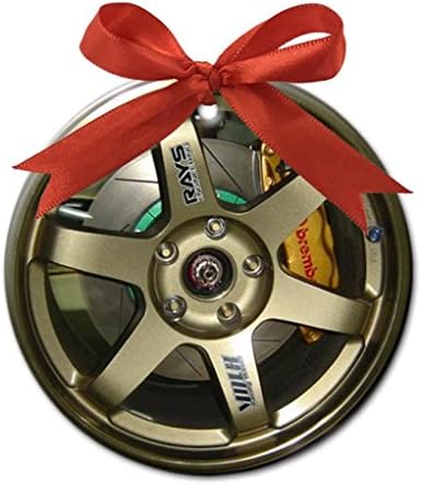 Volk Rays Racing TE37 Brambo Wheel A Custom Personalized Round Ceramic Ornaments Crafts Home Decoration Ornaments Christmas Gift