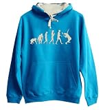 COLOUR EDITION TENNIS TENNISSPIELER EVOLUTION 2-FARB-Kapuzen-Sweat-Shirt SAPHIRE/GRAU XL