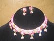 Wedding Gift-Lakh Bead Necklace Set and Earrings In Multi Beads-3pc Set(Brand New)