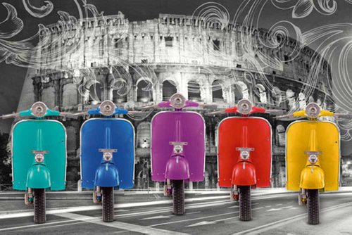 Empire 524270 Vespas - Colosseum Italien Rom Roller Moped - Druck - Maxi-Poster - Gr&ouml;sse 9 Preisvergleich