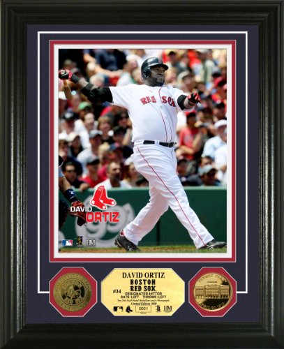 Highland Mint MLB Boston Red Sox David Ortiz Gold Coin Photo MInt
