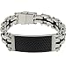 Stainless Steel Bracelet with carbon fiber - Length: 8.5"/Width: 13mm