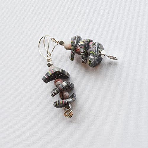 Multi-coloured Stack TSH Handmade Earrings
