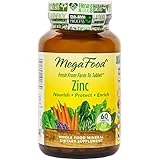 MegaFood - Zinc, Supports Healthy Tissue Development, Wound Recovery & Immune Function, 60 Tablets (Premium Packaging)