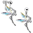 Aurora Cubic Zirconia Fairy Clip Earrings