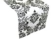12" x 108" Flocking Taffeta Table Top Damask Runners