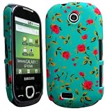 Cellmax Samsung Galaxy 5 GT-I5500 Hard Shell Back Protection Little Red Roses With Green Leafs Pattern Case Cover Skin Clip On Protection
