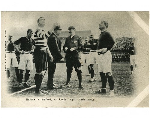 Photographic Print of Rugby League Challenge Cup final, Halifax vs Salford, at Leeds, Yorkshire, 29 from Heritage-Images