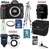 Nikon D90 12.3MP Digital SLR Camera (Body Only) + Sigma 70mm F/2.8 EX DG Macro Lens + Sigma Flash Macro Ring EM-140 DG + Willoughby's Dental/Medical Accessory Package