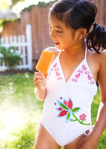 Buy Boutique One-piece Swimsuit for Girl Lotus Flower