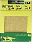 3M 9005NA 9-Inch by 11-Inch Aluminum Oxide Sandpaper, Assorted