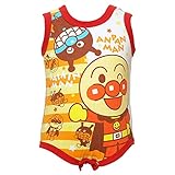 【本体綿100％】2016年 夏物 アンパンマン 天竺 BIGモチーフ ノースリロンパス Anpanman レッド◇70cm