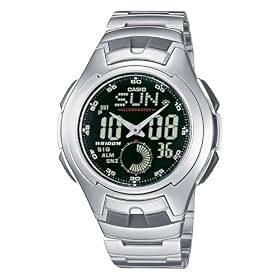 Casio - AQ-160WD-1BVEF - Montre Homme - Multifonction - Quartz analogique et digitale - Bracelet acier - �clairage Illuminator