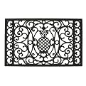 Home Pinneapple Rubber Doormat - Black (22x36")