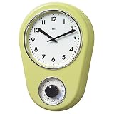 Bai Design BAI.280.CH Kitchen Timer Retro Modern Wall Clock in Chartreuse
