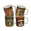 Casa Moda Coffee Signs Set of 4 Mugs