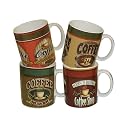 Casa Moda Coffee Signs Set of Four Mugs