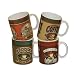 Casa Moda Coffee Signs Set of 4 Mugs
