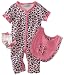 Vitamins Baby Baby-Girls Love Leopard 3-Piece Coverall Set, Pink, 3 Months