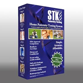 STK's Paternity Test Kit - INCLUDES ALL LAB FEES and FREE Return Mailer for 99.999% accurate 2-person testing