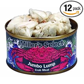 Miller's Select Jumbo Lump Crab Meat, 6.5-Cans (Pack of 12) by Miller's Select