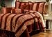 Luxury Holiday 7 Pc. Velvet and Jacquard Bed In a Bag Comforter Set with Decorative Pillows