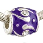 Purple April Birthstone European Beads - Pandora Bead & Bracelet Compatible