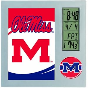 NCAA Mississippi Rebels Digital Desk Clock
