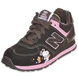 NEW BALANCE 574 Snoopy Preschool Running Shoe, Snoopy- Brown Suede/Pink