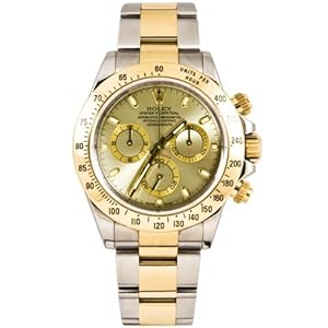 Rolex 40mm Stainless Steel & 18K Gold Daytona Model 116523 Slate Stick Dial Inner Bezel Engraving Model