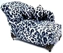 Sofa Style Unique Fashion Jewelry Box With 2 Pillows For Teens And Tweens - Black & White Leopard Animal Print