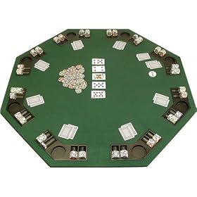 Poker & Blackjack Table Top w/ Case