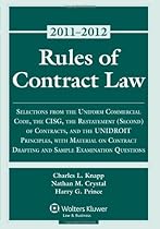 Rules of Contract Law 2011 Statutory Supplement Rules of Contract Law 2011 Statutory Supplement
