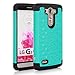 LG G3 Vigor Case, SGM (TM) Hybrid Gel Rhinestone Bling Armor Defender Case For LG G3 Vigor [SGM(TM) LOGO] (Turquoise + Black)