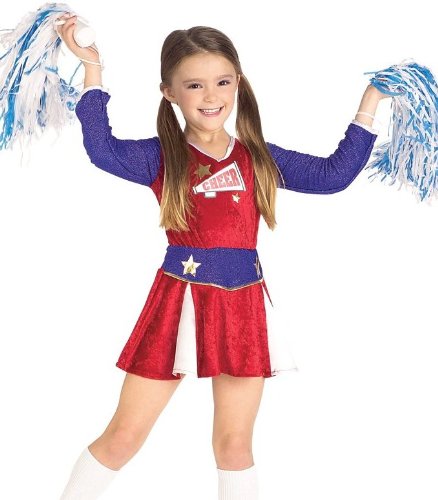 Rubies Girls Patriotic Cheerleader Outfit Halloween Costume