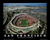 San Francisco: 3COM at Candlestick Park, 49ers Art Poster Print by Mike Smith, 10x8
